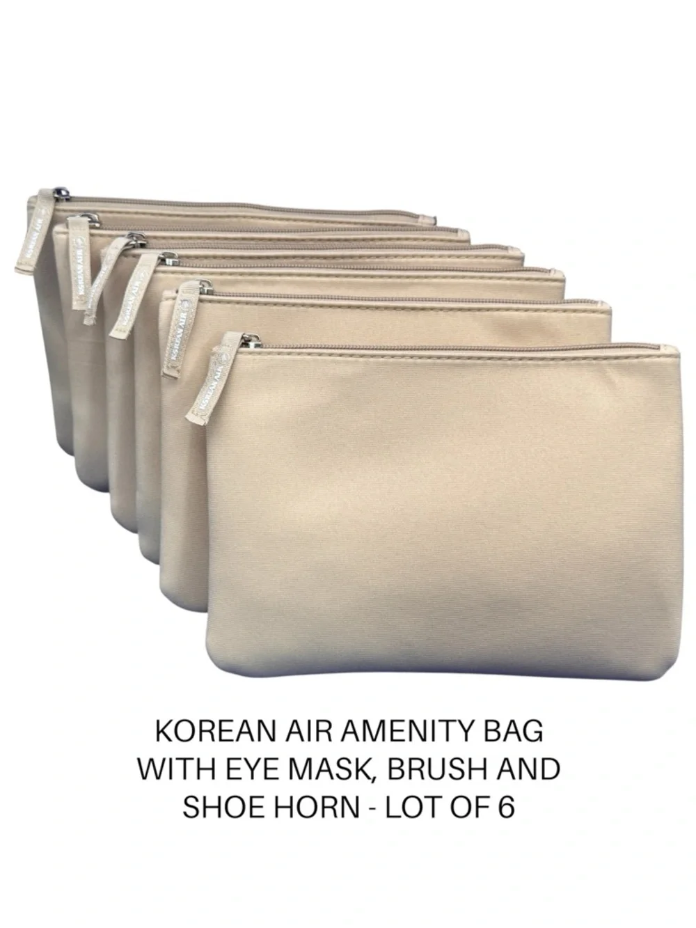 Lot of 6 Korean Air Amenity Kits without skincare products - Picture 2 of 4
